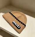 Miu Miu Logo Knit Beanie – Beige