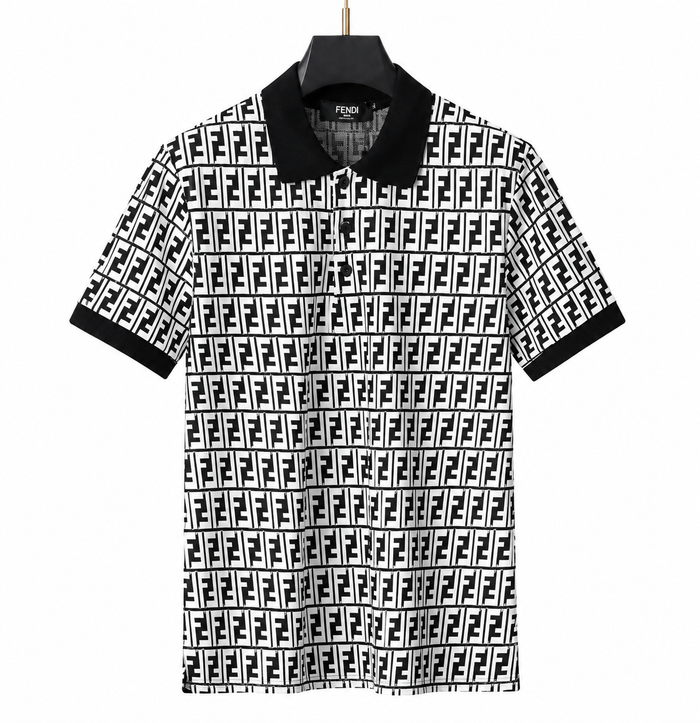 Polo Fendi en jacquard FF – Noir/Blanc