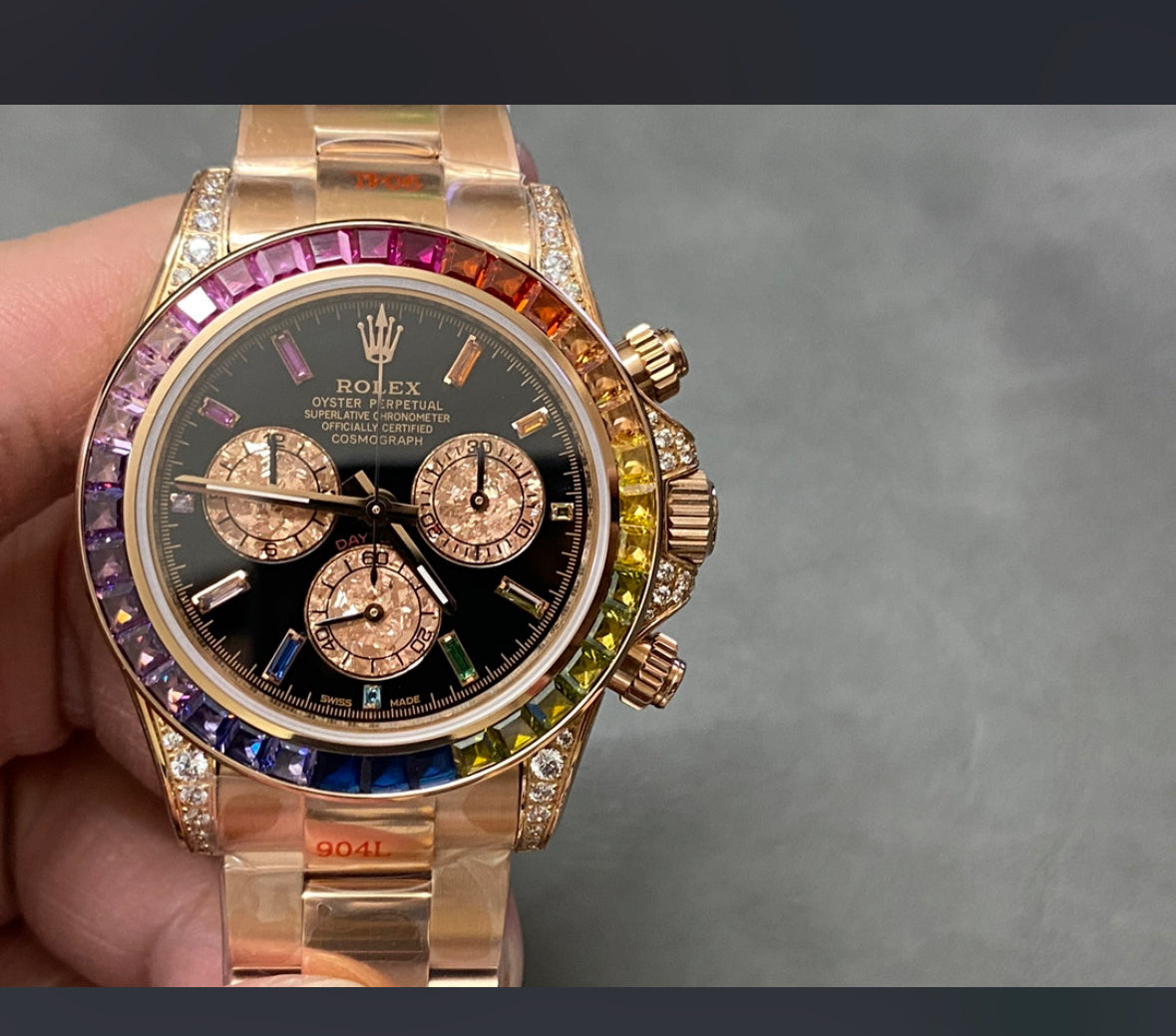 Rolex Daytona Rainbow Cosmograph – Rose Gold/Black