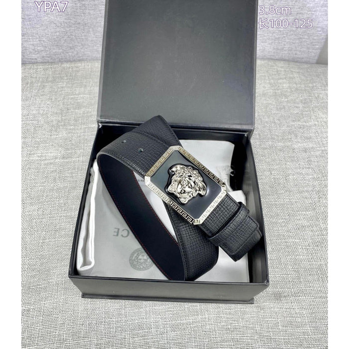 Cintura Versace Medusa Greek Key – Nero/Argento