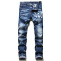 Dsquared2 Blue Icy Logo Distressed Jeans