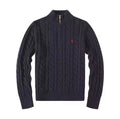 Polo Ralph Lauren Cable-Knit Half-Zip Sweater Marinblå