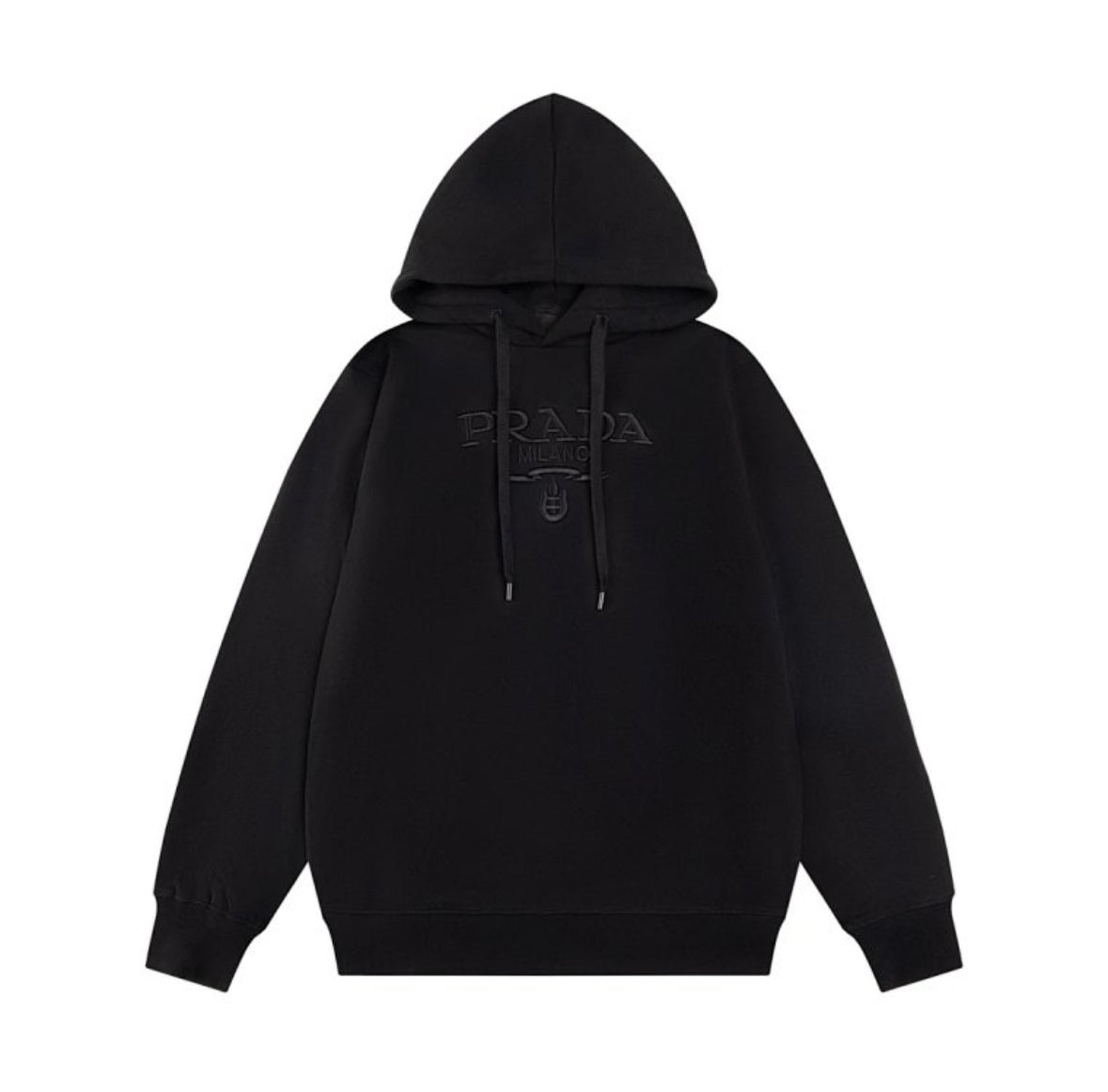 Prada Milano Logo Hoodie – Black