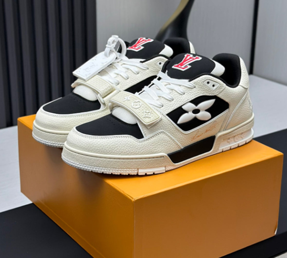 Louis Vuitton LV Trainer Sneaker – White/Black/Red