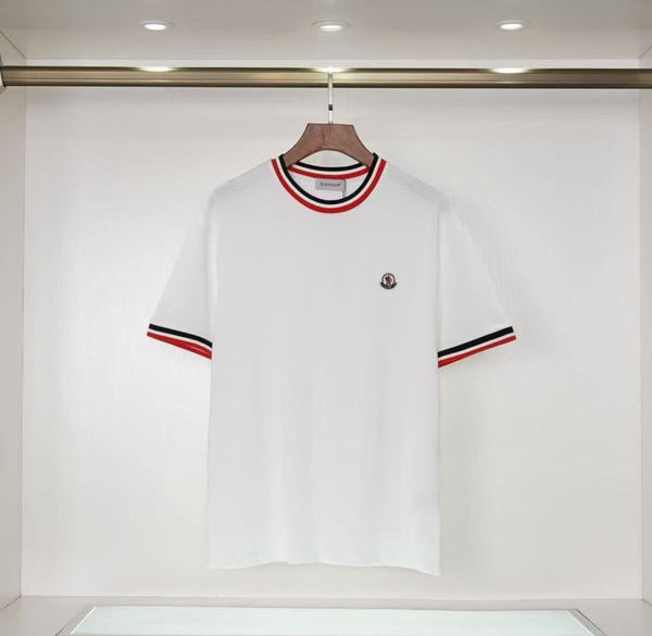Moncler Tricolor Collar T-Shirt-White