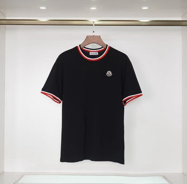 Moncler Tricolor Collar T-Shirt – Black