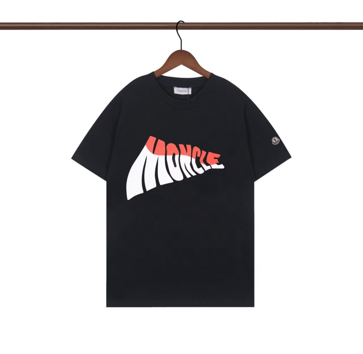 Moncler Distorted Logo T-Shirt – Black