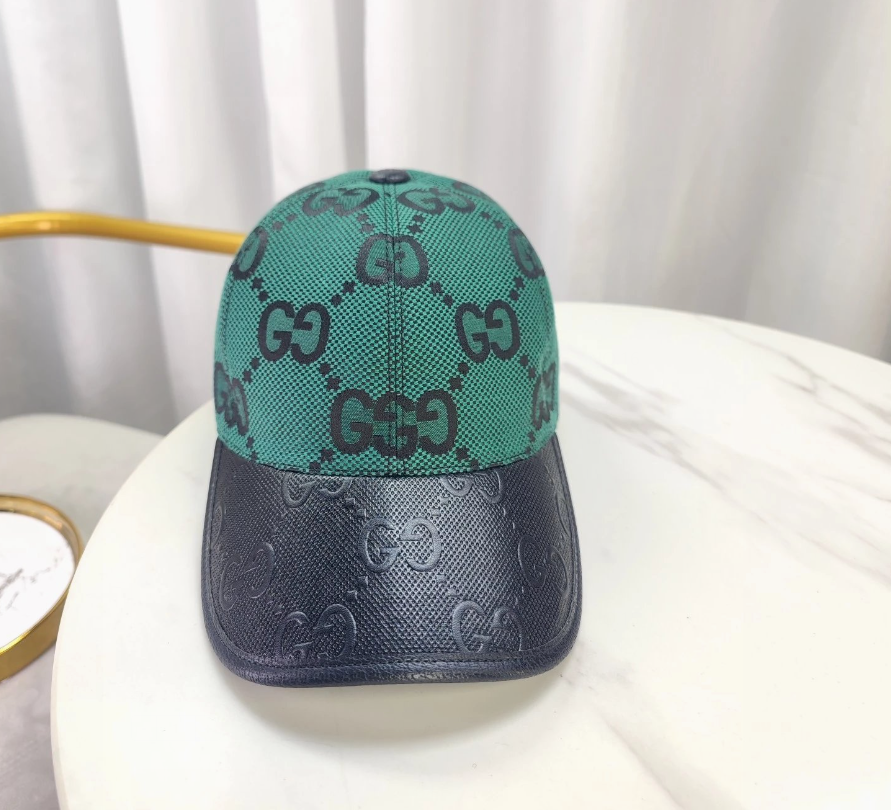 Gucci GG Canvas Cap – Green & Navy