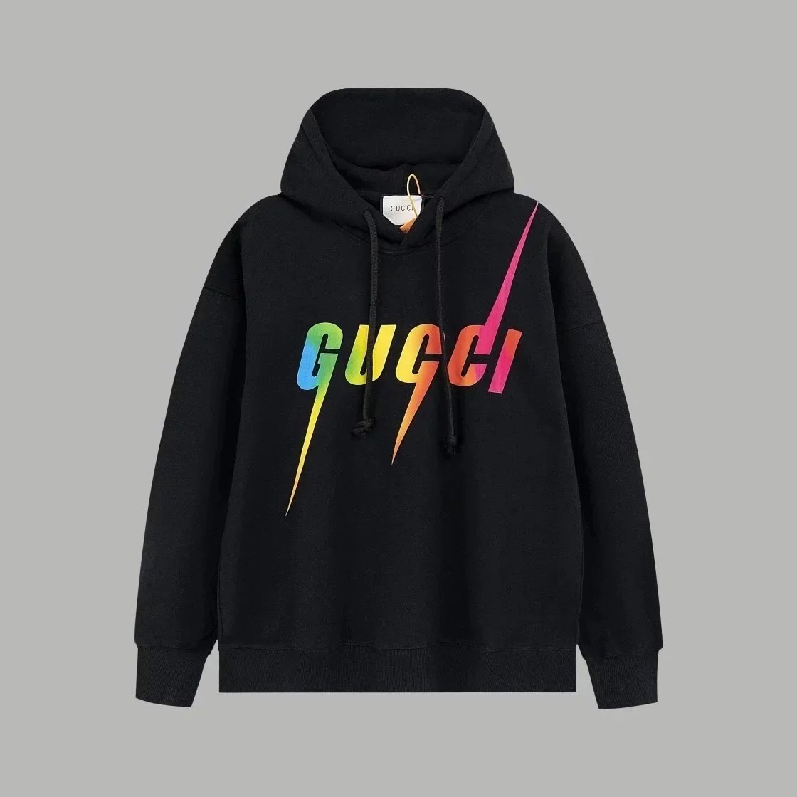 Gucci GG Lightning Logo Hoodie – Black