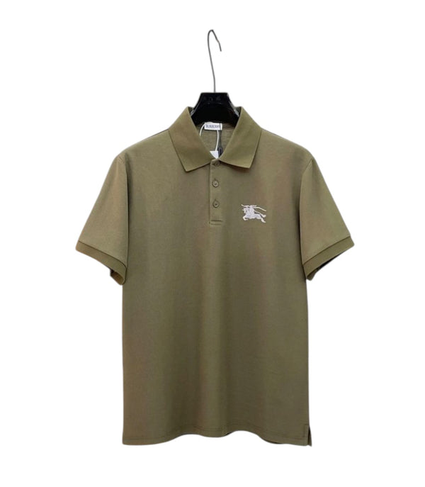 Burberry Equestrian Knight Polo – Khaki/White