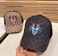 Gucci GG Supreme Tiger Print Cap – Black