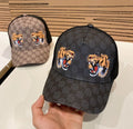 Gucci GG Supreme Twin Tiger Print Cap – Black