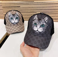 Gucci GG Supreme Cat Print Cap – Black