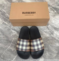 Burberry Check Slides – Archive Beige