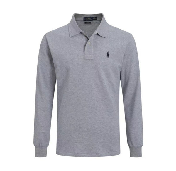 Polo a maniche lunghe Polo Ralph Lauren – grigio chiaro