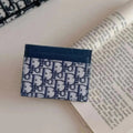 Dior Oblique Card Holder – Blue