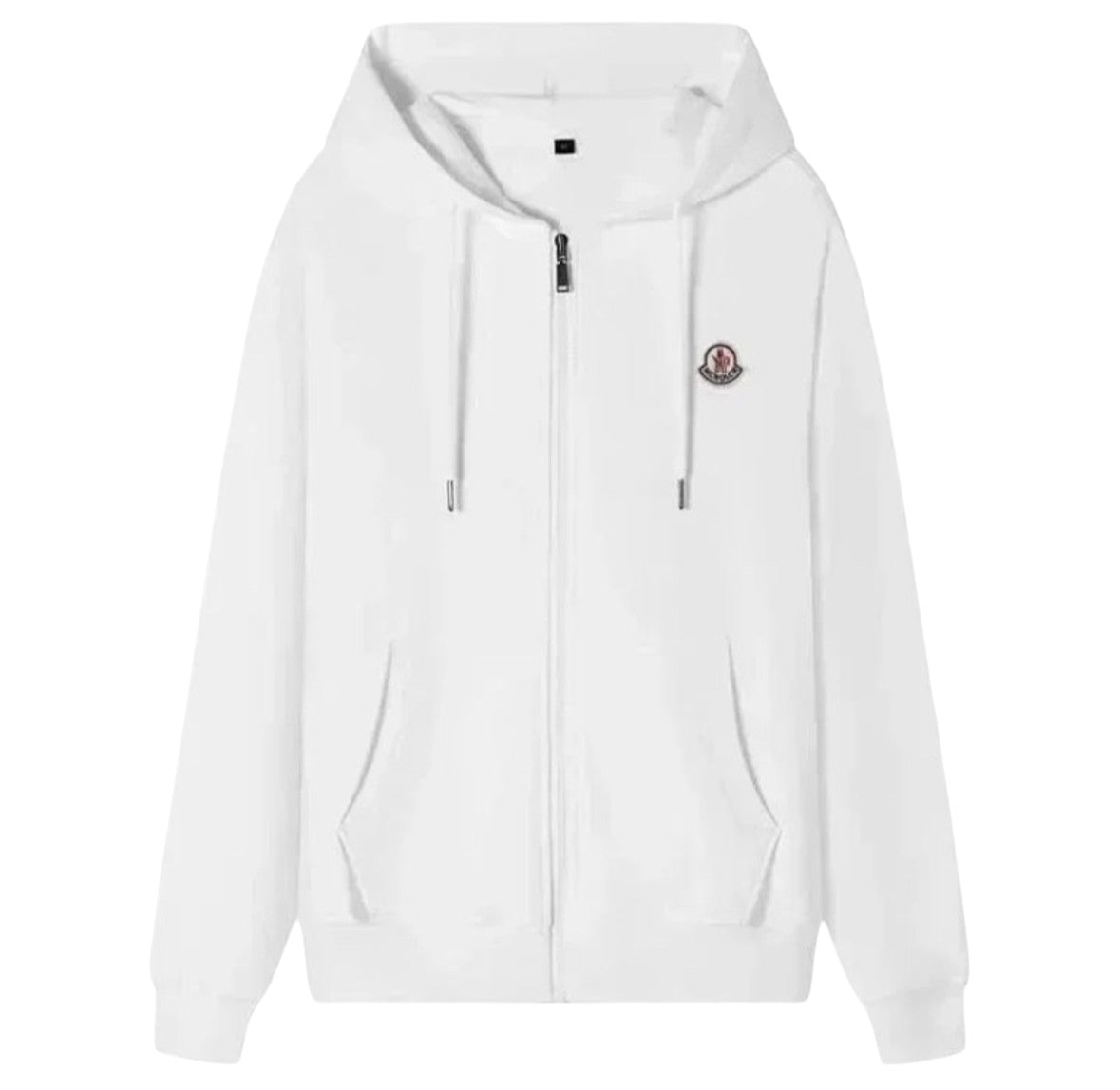 Moncler Zip-Up Hoodie – White