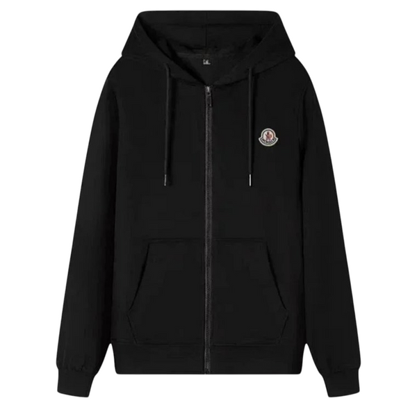Felpa con cappuccio e zip Moncler – Nero