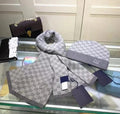 Louis Vuitton Monogram Beanie & Scarf Set – Grey
