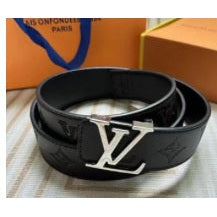 Louis Vuitton LV Initiales Belt – Black Monogram / Silver