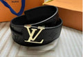 Louis Vuitton Belt – Black Monogram / Gold