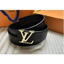 Louis Vuitton Belt – Black Monogram / Gold