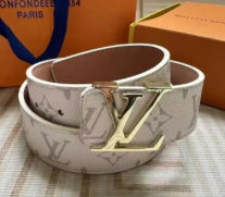 Louis Vuitton Reversible Belt – White/Grey Monogram