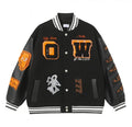 OFF WHITE Varsity Jacket – Black/Orange