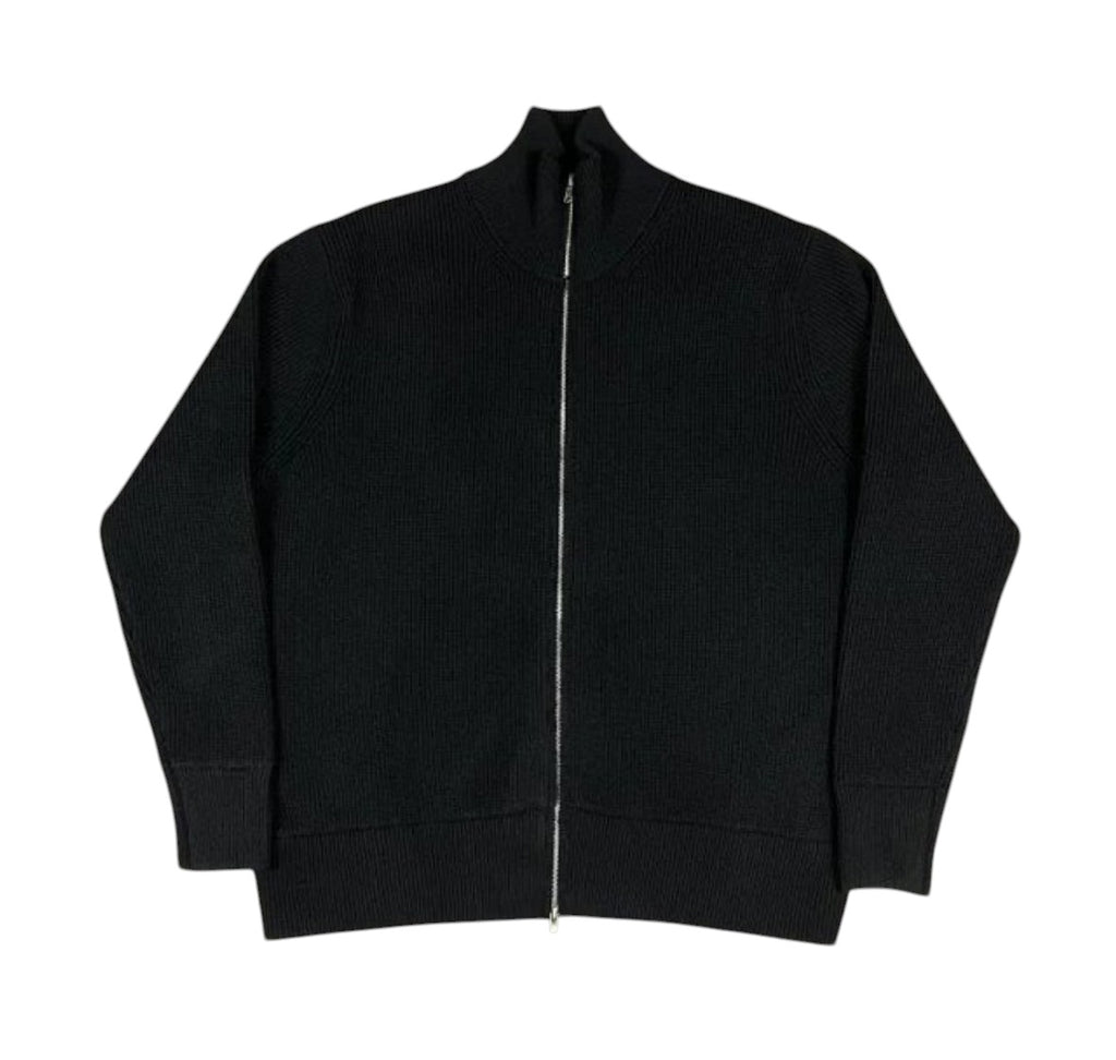 Maison Margiela 4-Stitch Zip-Up Knit – Black