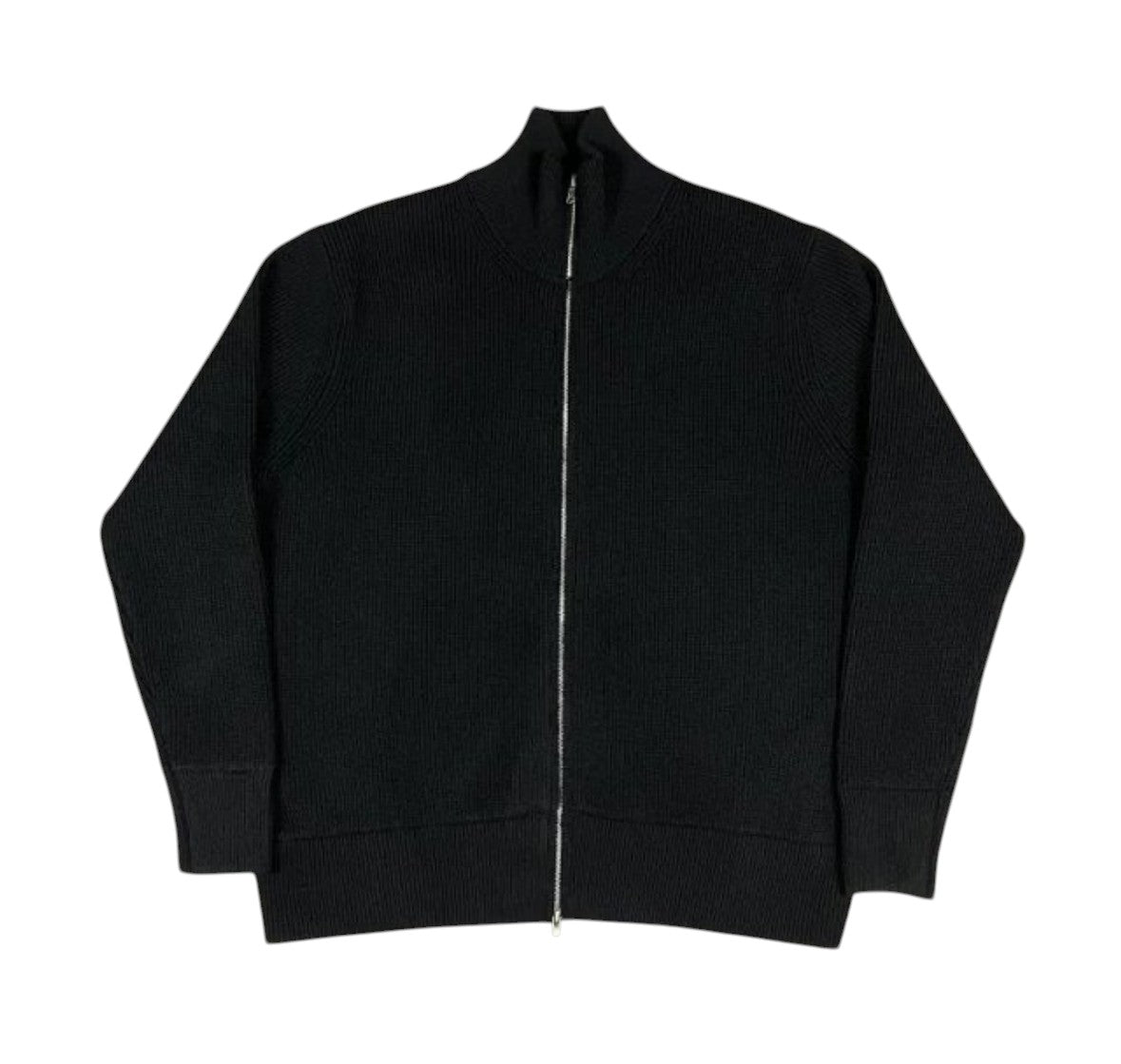 Maison Margiela 4-Stitch Zip-Up Knit – Black