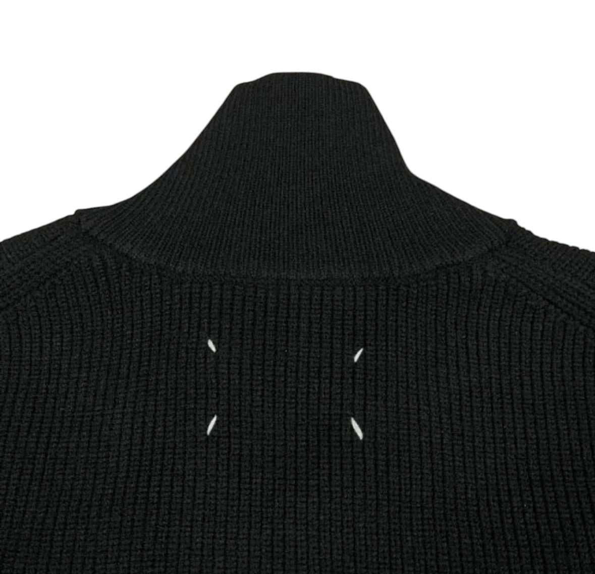 Maison Margiela 4-Stitch Zip-Up Knit – Black