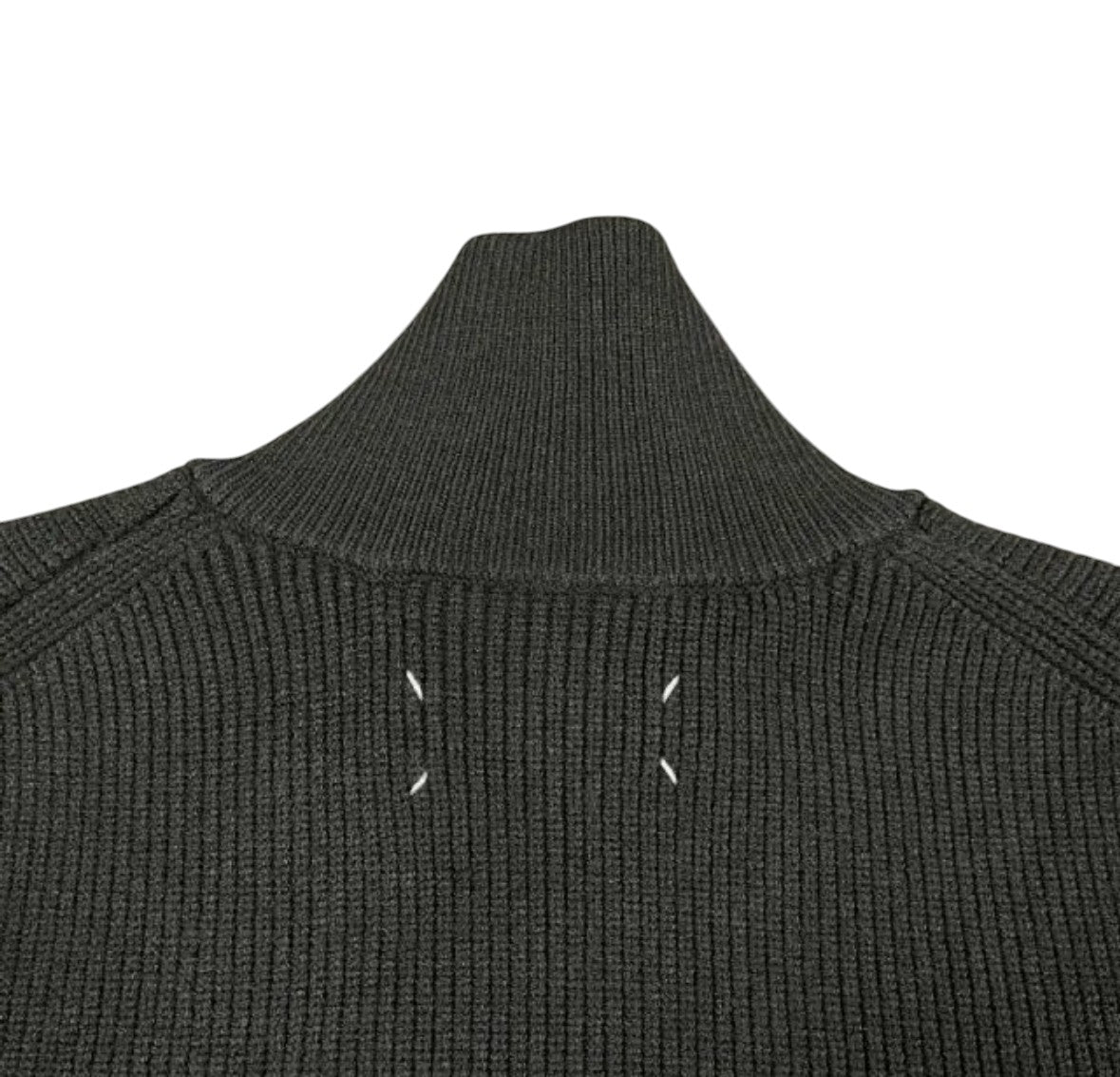 Maison Margiela 4-Stitch Zip-Up Knit – Grey