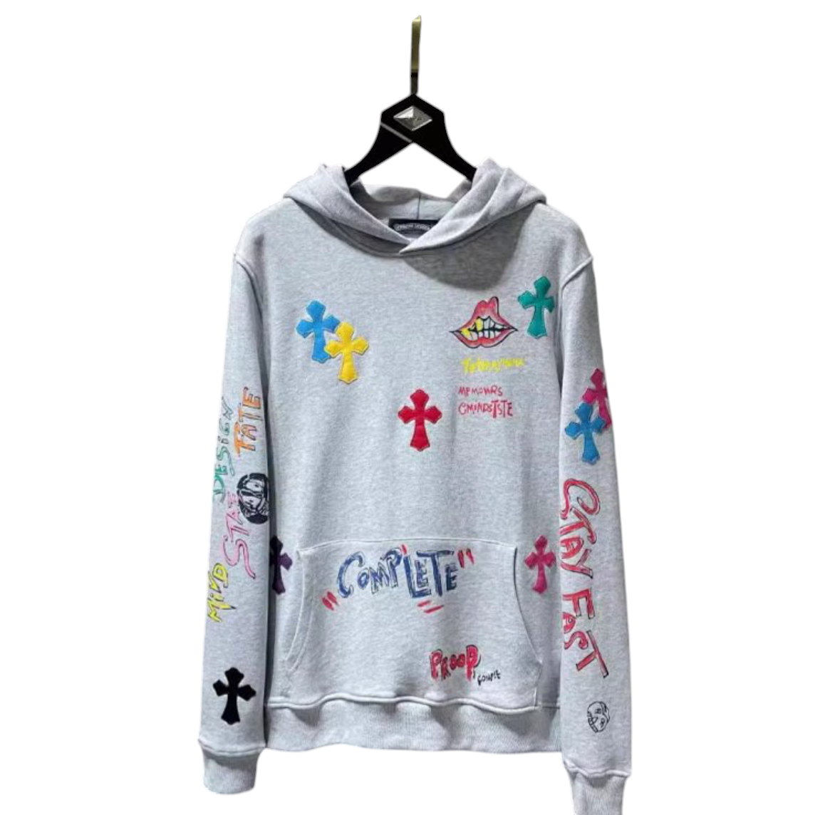 Chrome Hearts Cross Hoodie – Grey
