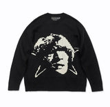 Enfants Riches Déprimés Portrait Knit Sweater – Black/White