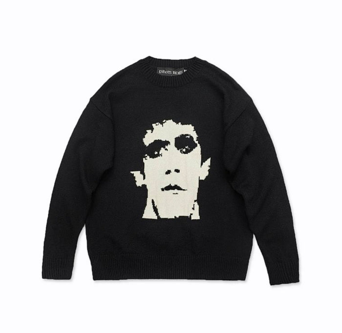 Maglione Portrait in maglia Enfants Riches Déprimés – Nero