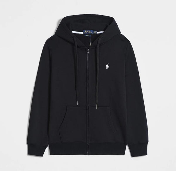 Felpa con cappuccio con zip Ralph Lauren - Nero/Bianco