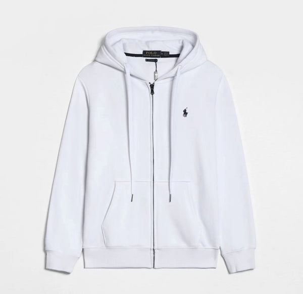 Felpa con cappuccio e zip Ralph Lauren - Bianca