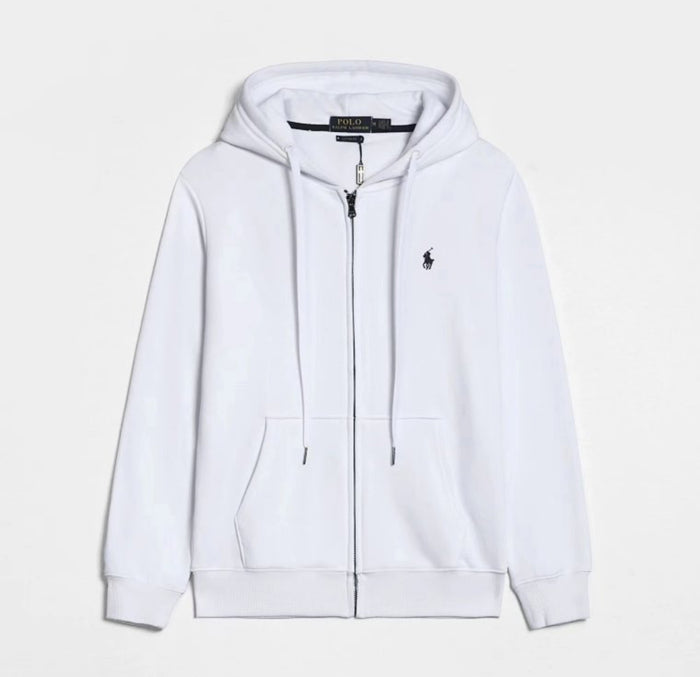 Sweat à capuche zippé Ralph Lauren - Blanc
