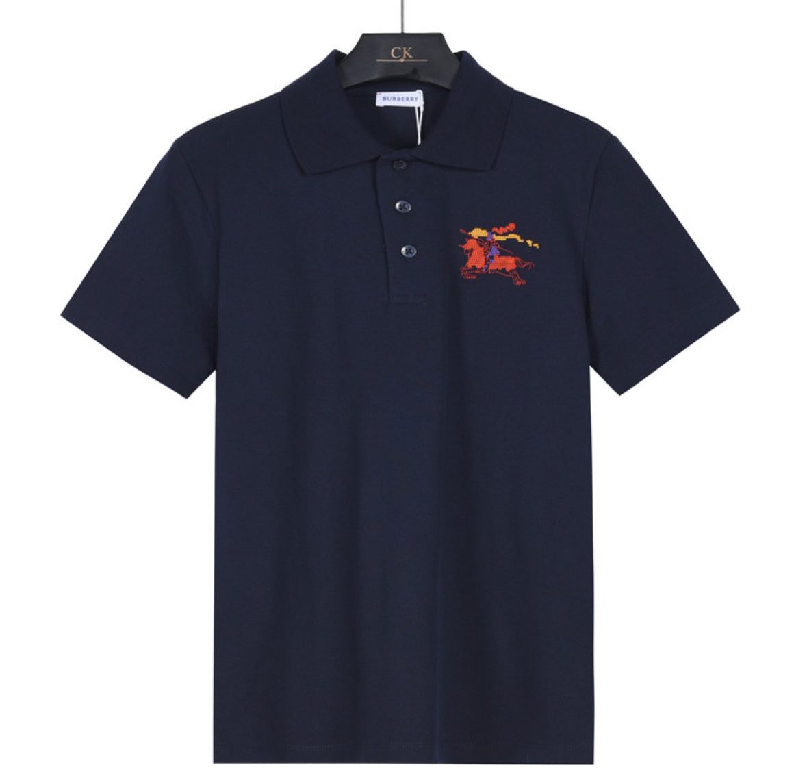 Burberry Embroidered Equestrian Knight Polo Shirt