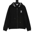 Burberry TB Logo Zip Hoodie – Black
