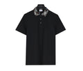 Burberry Check Collar Polo Shirt – Black
