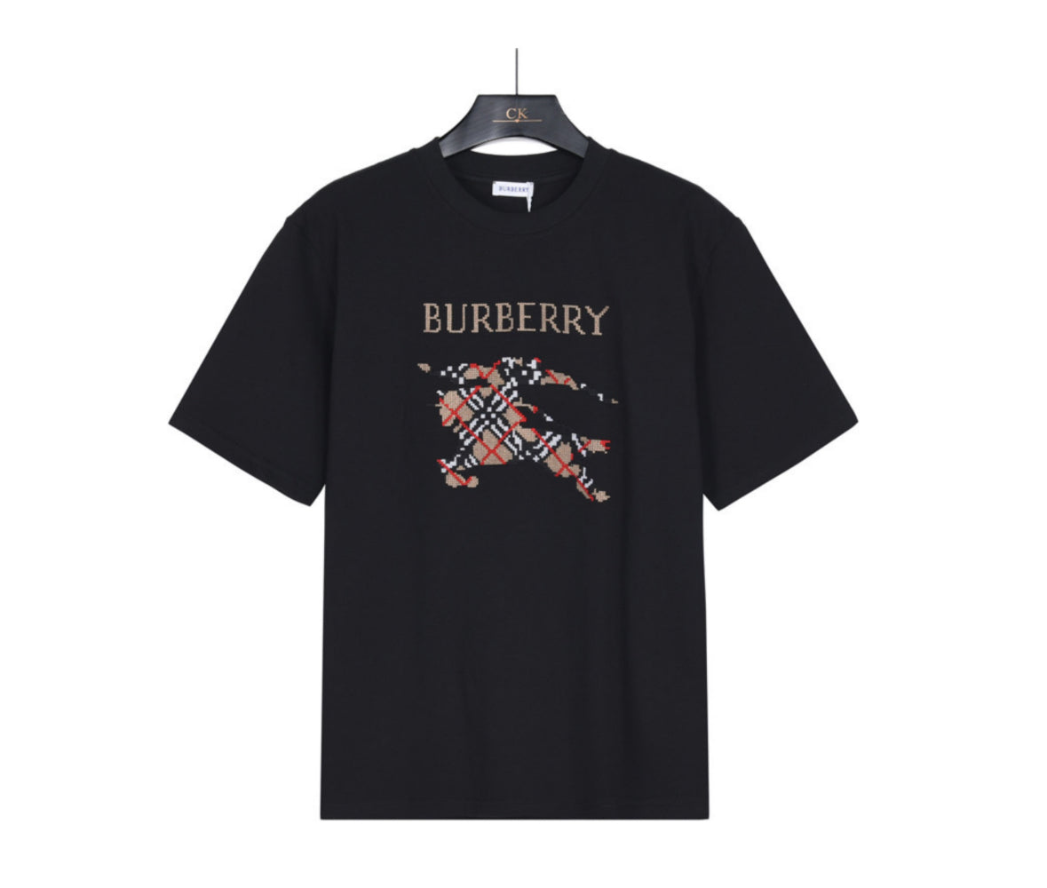 Burberry Check Graphic T-Shirt – Black