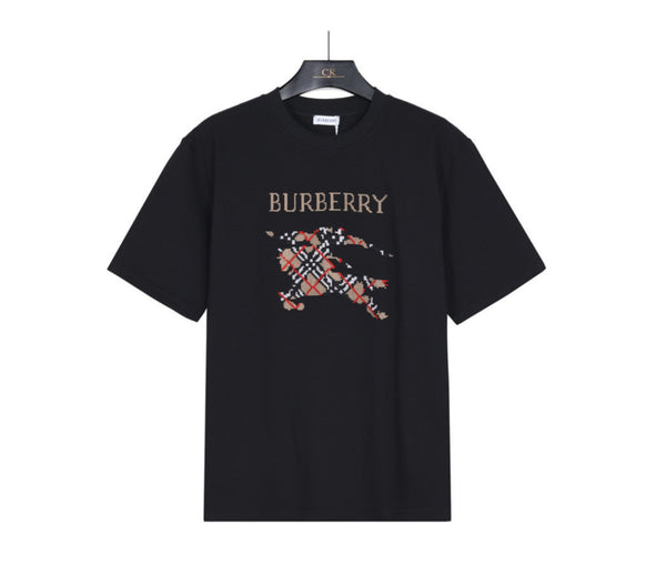 Burberry Check Graphic T-Shirt – Black