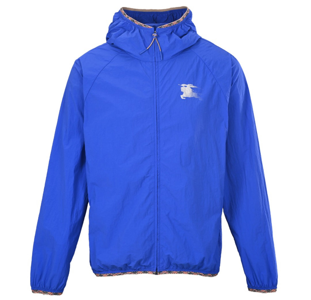 Burberry Blue Lightweight Hooded Jacket