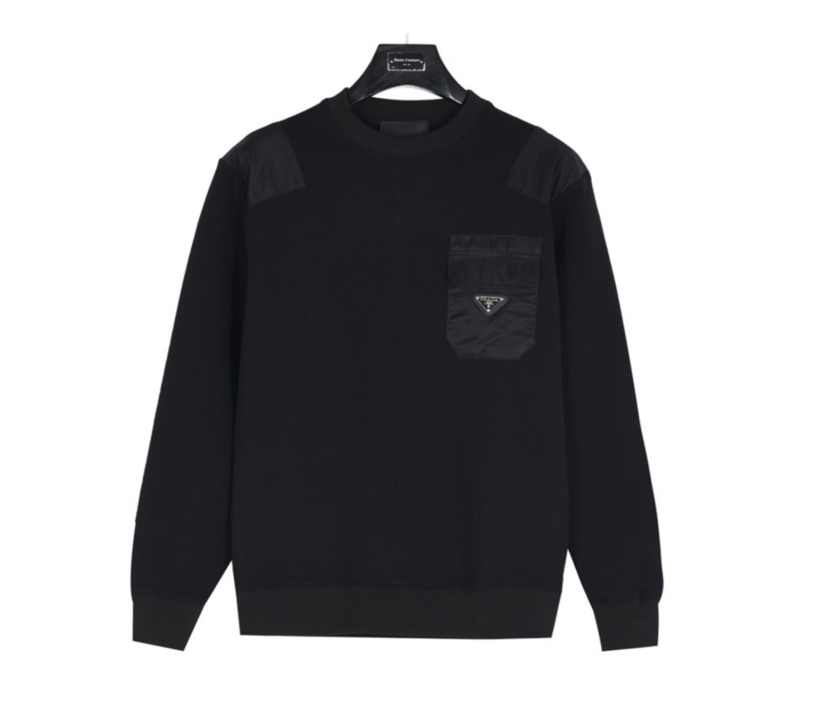 Prada Nylon Pocket Sweatshirt – Black