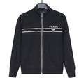 Prada Black Ribbed Zip-Up Jacket