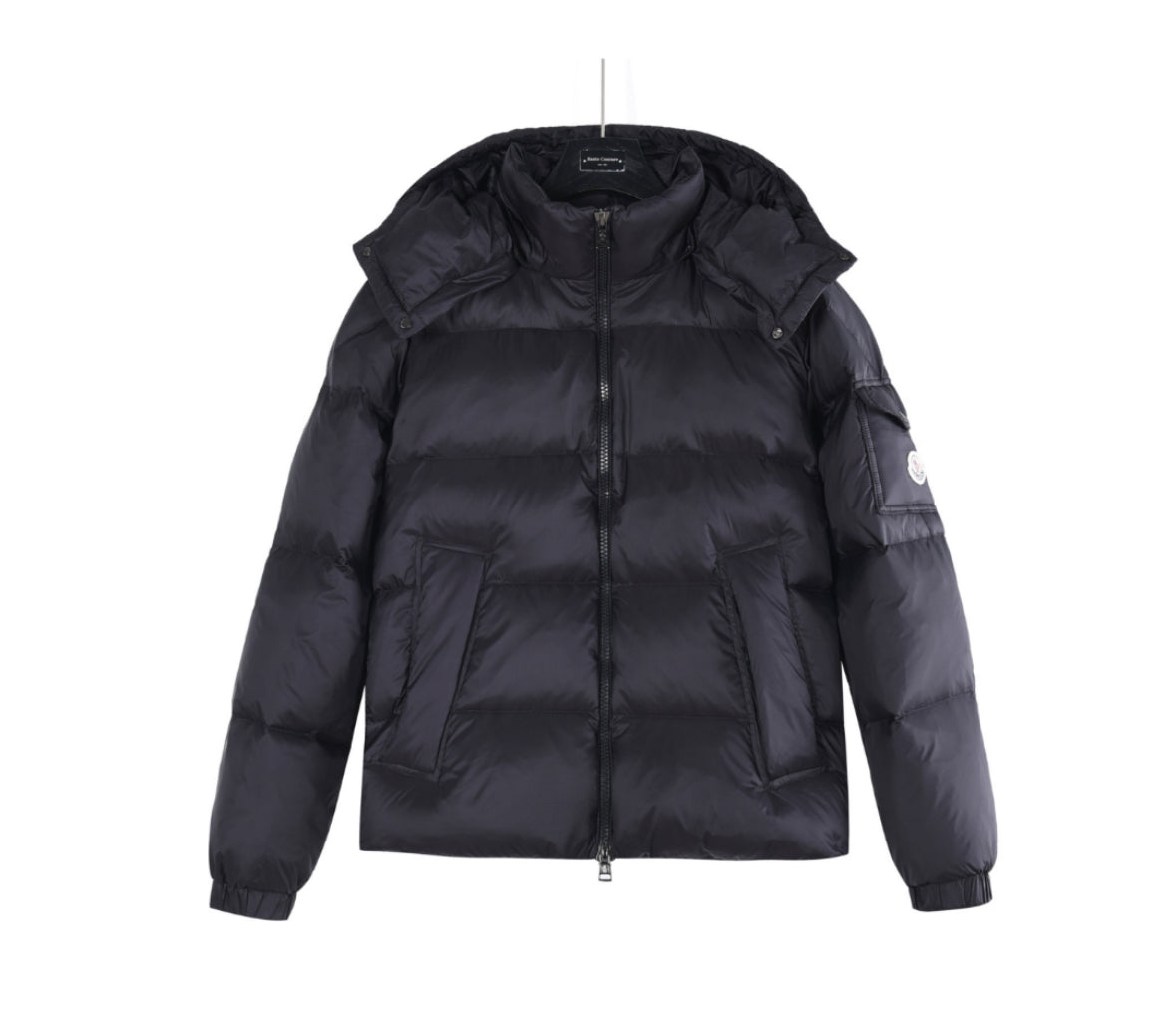 Moncler Black Hooded Puffer Jacket