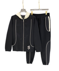 Louis Vuitton Black & White Piped Tracksuit