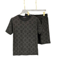 Louis Vuitton Black Tonal Monogram T-Shirt & Shorts Set