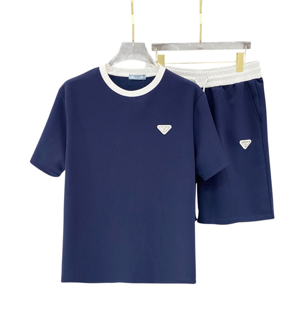 Prada Navy T-Shirt & Shorts Set